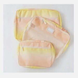 Calpak Set of 3 Packing Cubes in Sorbet Orange Yellow (Small, Medium & Large)